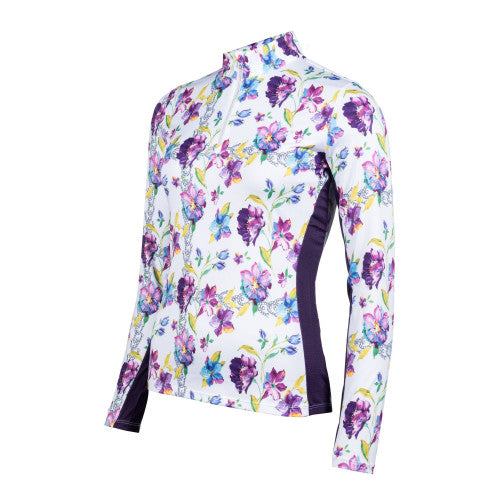 HKM Dames funktionshirt Lilac flower