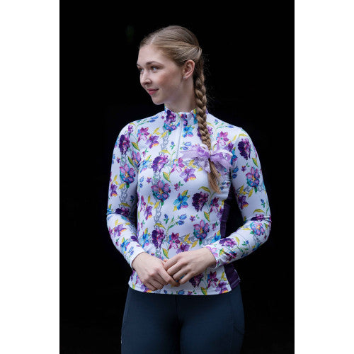 HKM Dames funktionshirt Lilac flower