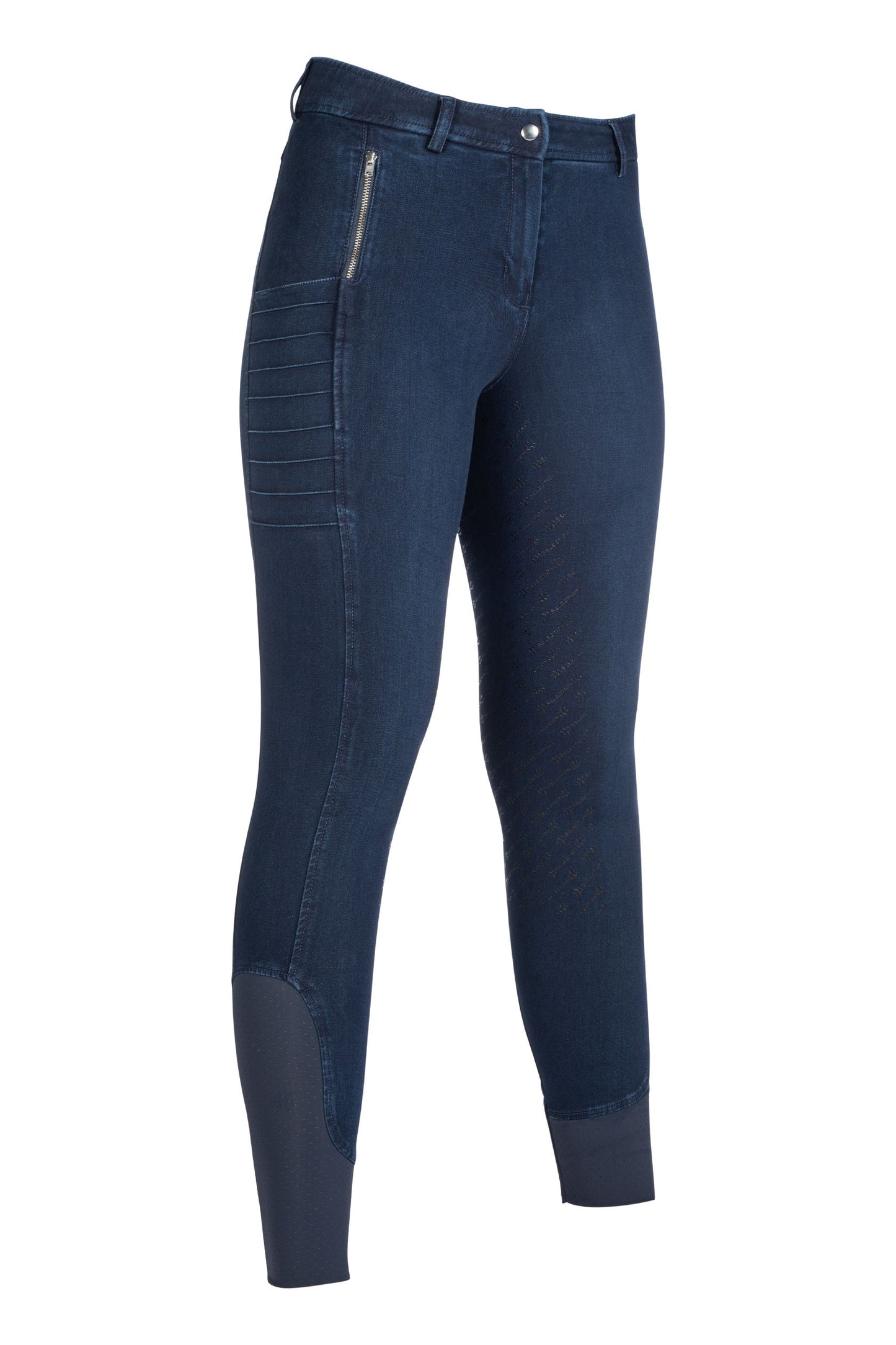 HKM Aruba Dames Denim rijbroek met siliconen zit