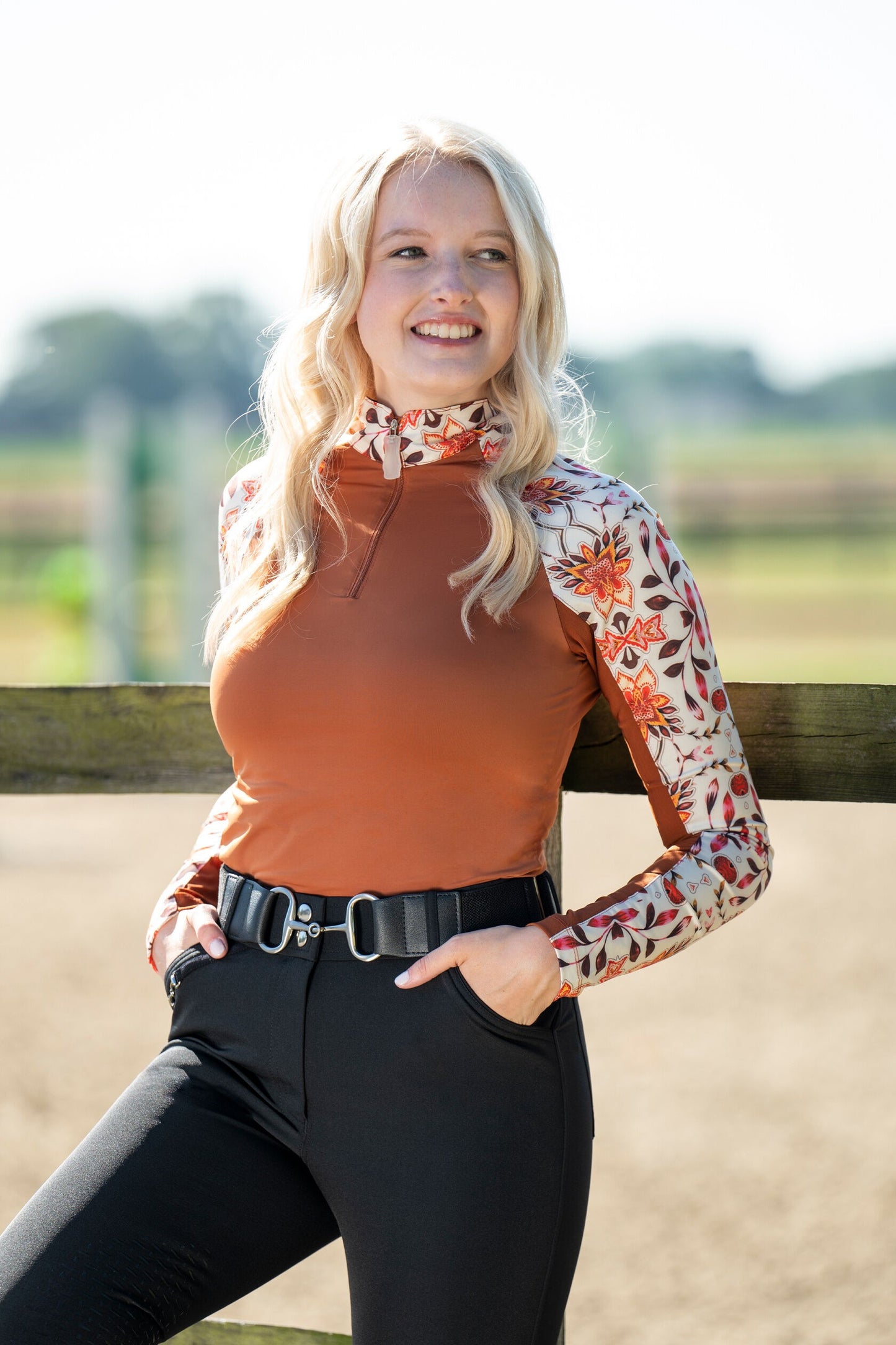 HKM Shirt lange mouw Essentials flower