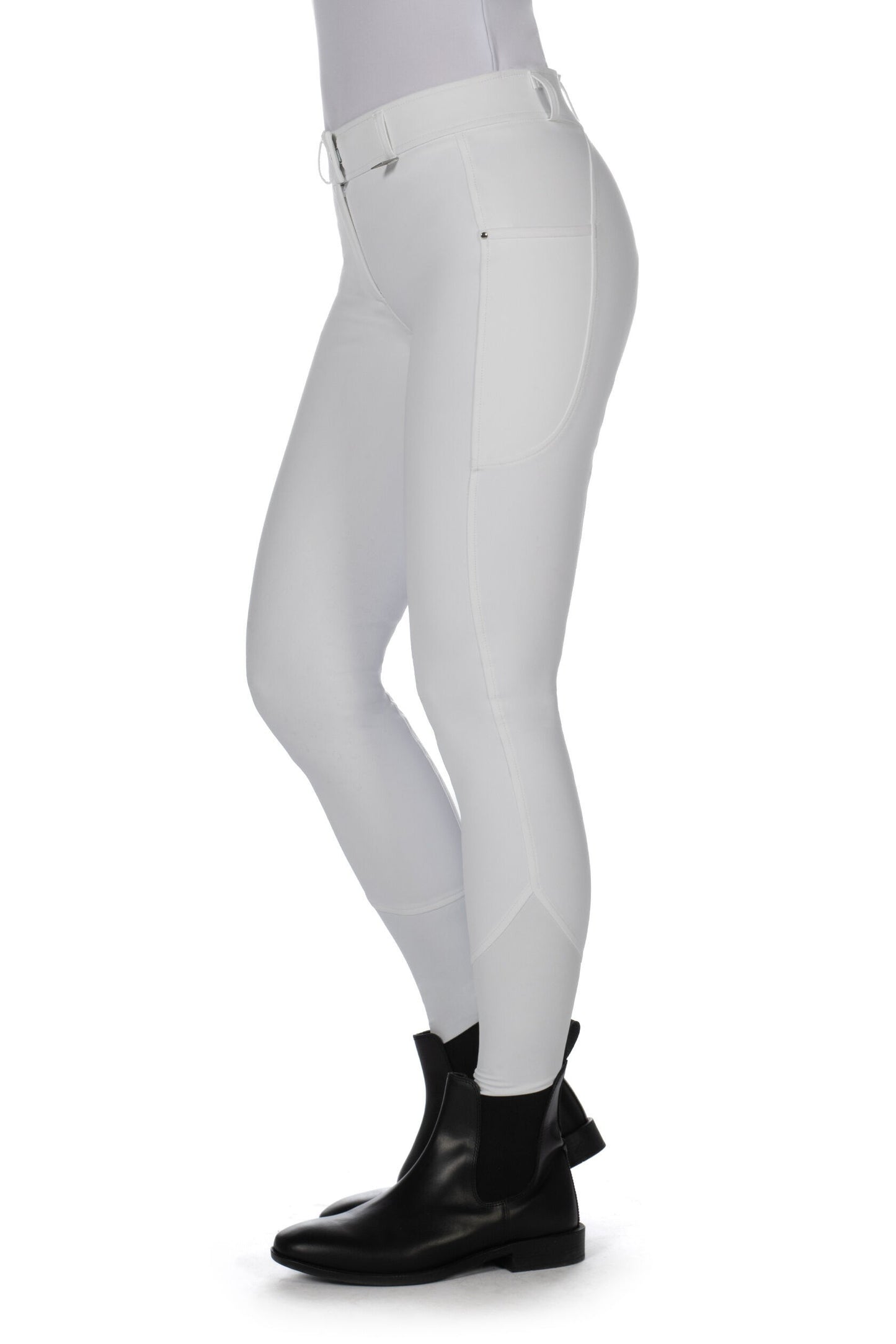1 HKM Livigno Dames Rijbroek, siliconen knievlak