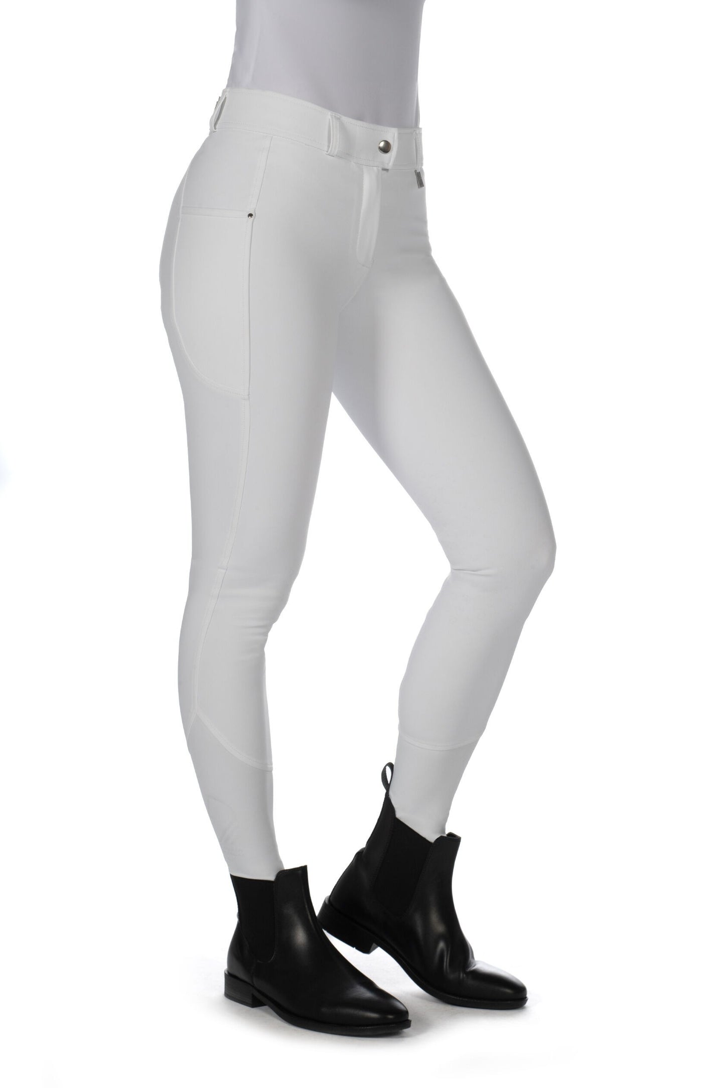 1 HKM Livigno Dames Rijbroek, siliconen knievlak
