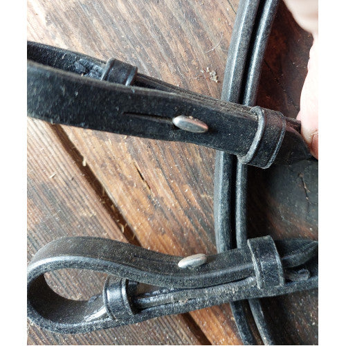 2e hands Stangteugel leer full zwart