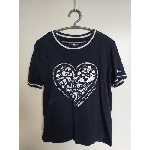 2e hands Fair Play T shirt blauw met hart print maat xxl 