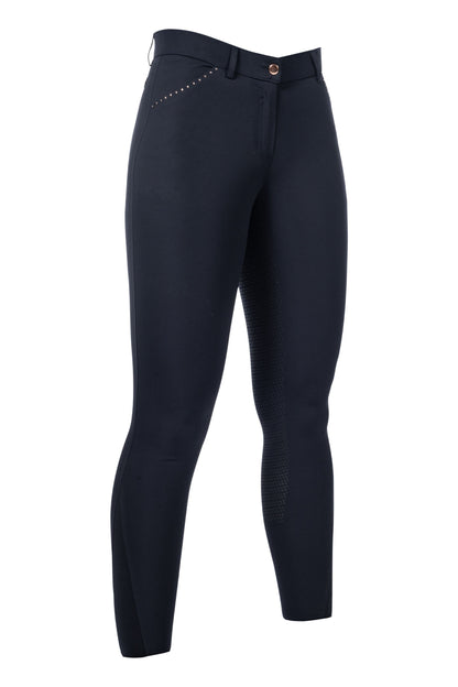 HKM Rosegold Glamour style Dames rijbroek siliconen zitvlak