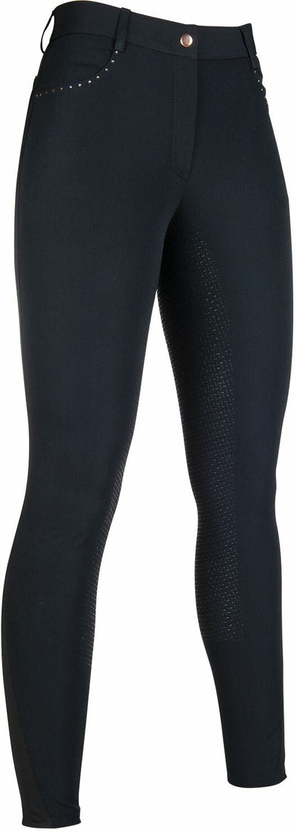 HKM Rosegold Glamour style Dames rijbroek siliconen zitvlak