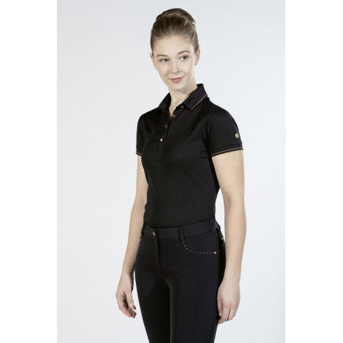 HKM Rosegold glamour style Poloshirt korte mouw