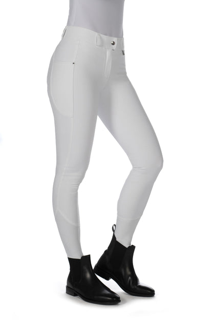 1 HKM Livigno Dames Rijbroek, siliconen knievlak