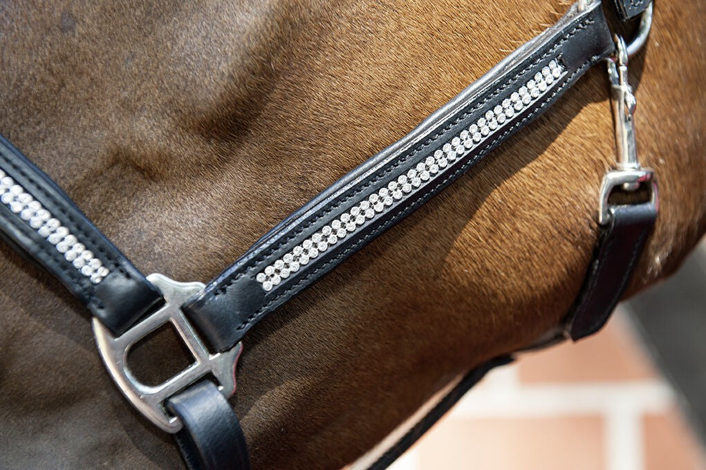HKM lederen halster diamond