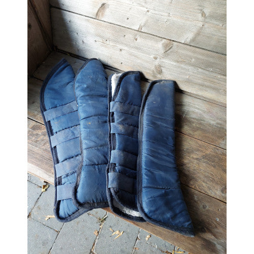 2e hands transport beschermers   set 4 stuks blauw maat paard