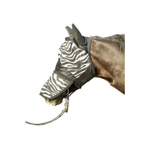 HKM Vliegenmasker Zebra met neusnetje