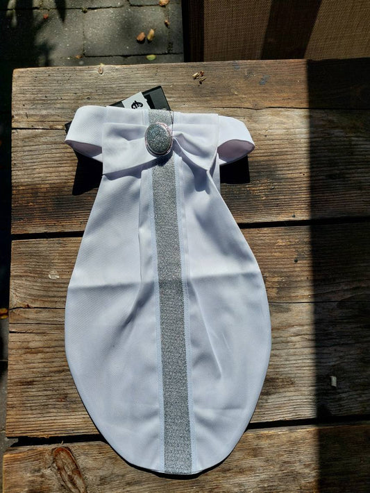 Sale Fair Play Plastron grote zilverkleurige steen en streep