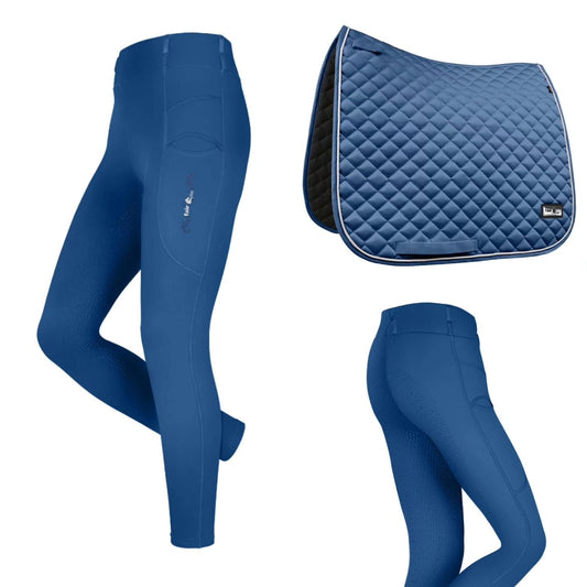Sale Fair Play Showroom Set Imperial Blue Rijlegging Dea maat 38 en Zadeldekje Amber 2.0 full dressuur