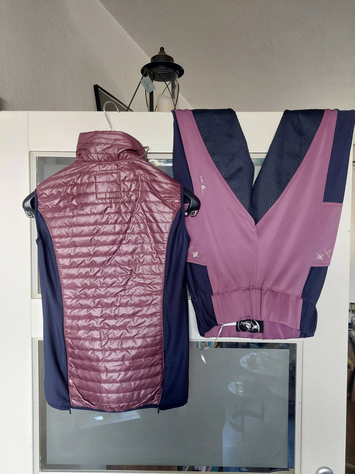 Fair Play Trainings set Rijlegging en Bodywarmer Lila/paars-donkerblauw maat 36 50% korting
