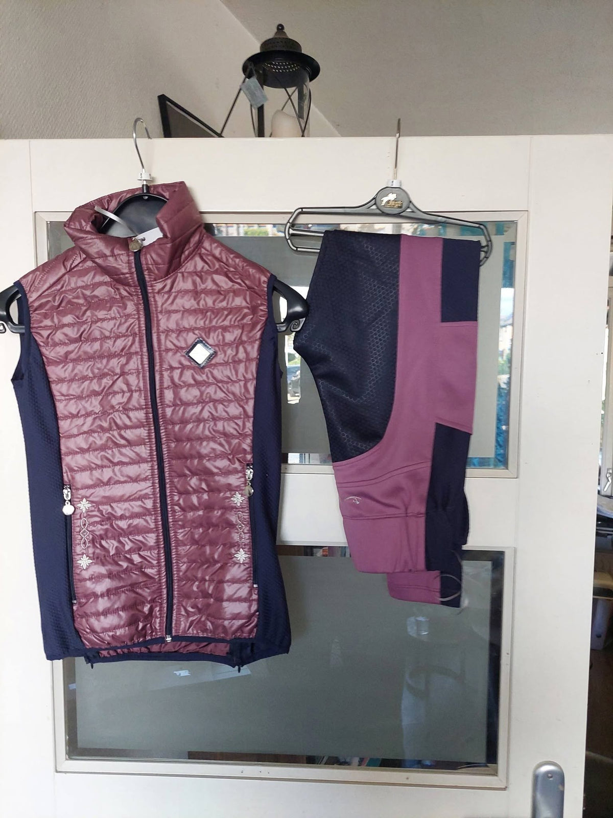 Fair Play Trainings set Rijlegging en Bodywarmer Lila/paars-donkerblauw maat 36 50% korting