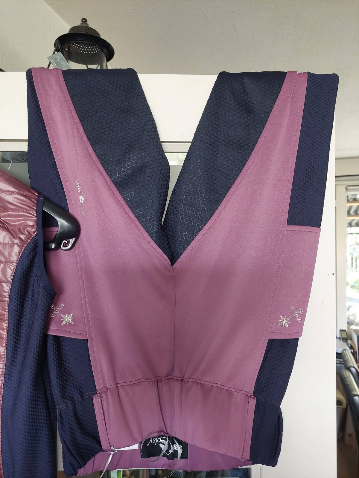 Fair Play Trainings set Rijlegging en Bodywarmer Lila/paars-donkerblauw maat 36 50% korting