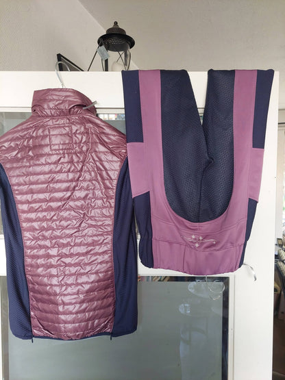 Fair Play Trainings set Rijlegging en Bodywarmer Lila/paars-donkerblauw maat 36 50% korting