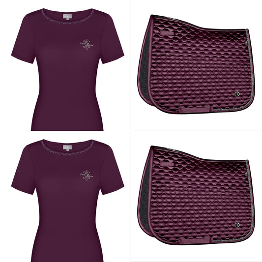Set zwart Fair Play Zadeldekje Nephite met gratis shirt Dacy twv € 34.95
