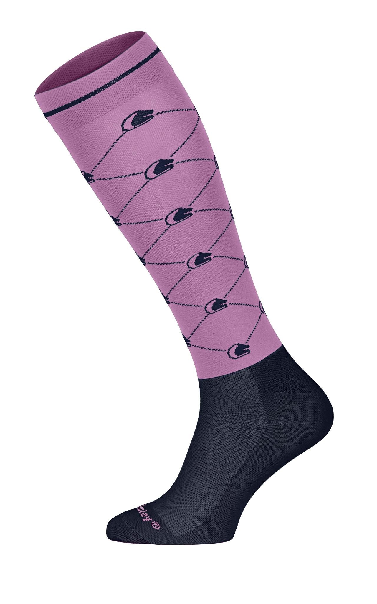 Fair Play Sokken SS26 misty blue en pink navy