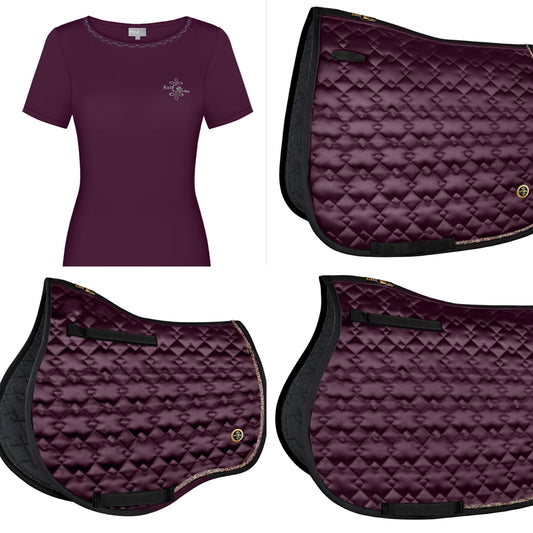 Set royal berry Fair Play Zadeldekje Hematiet met gratis shirt Dacy